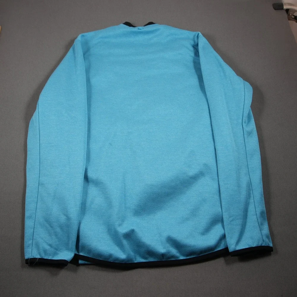Nike Golf Dri-FIT 1/2 Zip Fleece Lined Pullover Men L 854349-466 Blue Black
